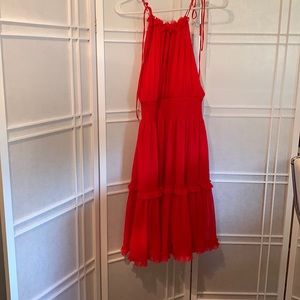 Banana Republic, high-neck/halter, red